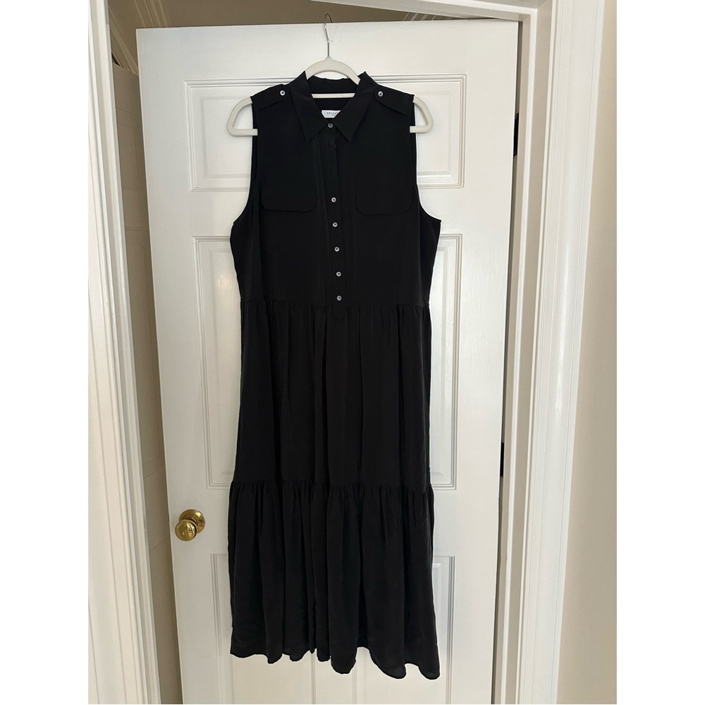 Equipment Silk Button front Maxi Dress